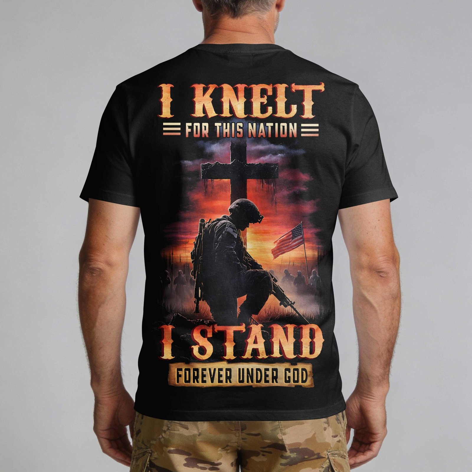 I Kneelt For This Nation I Stand Forever Under God T-Shirt