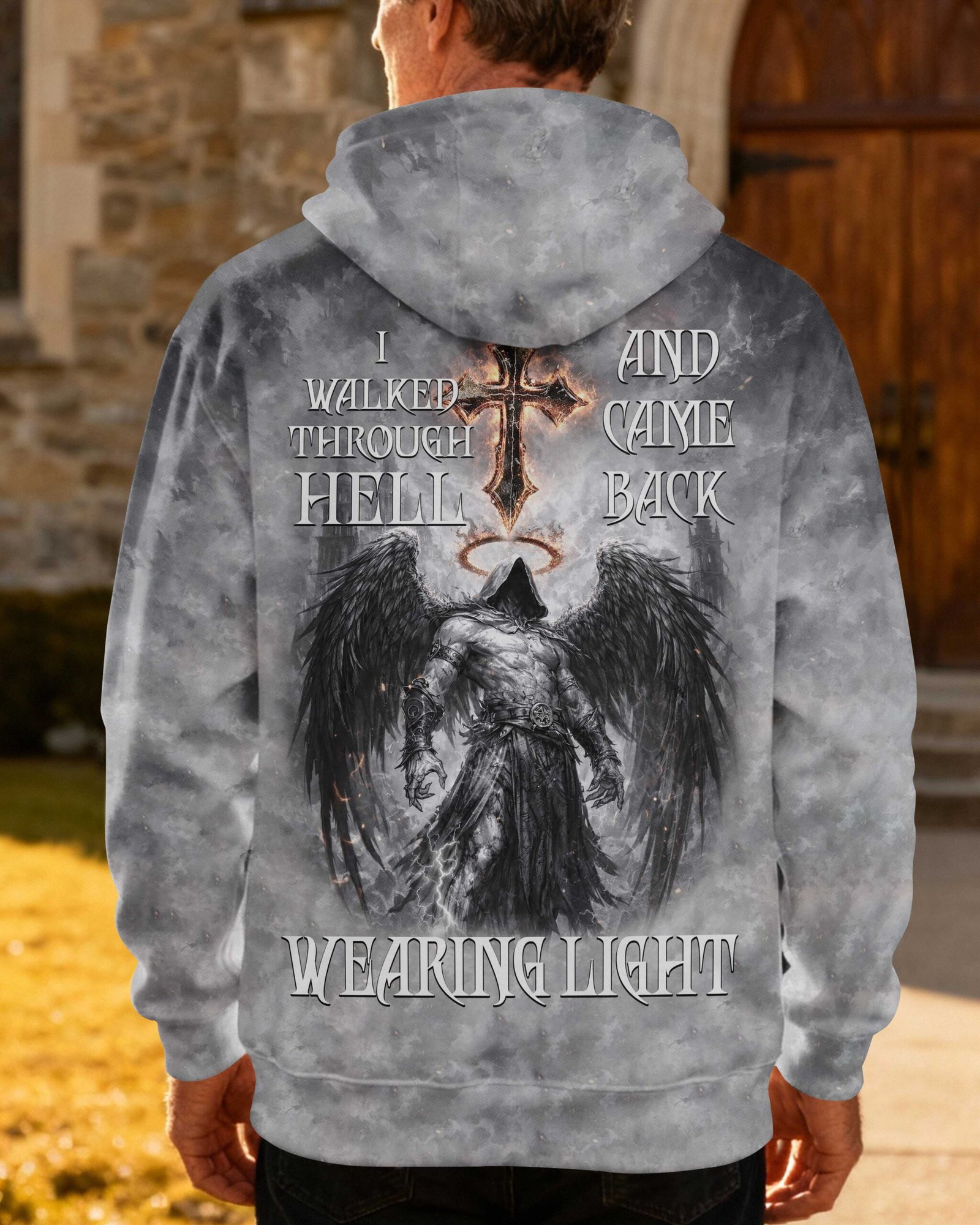 I Walked Through Hell And Came Back Wearing Light Hoodie - Image 4