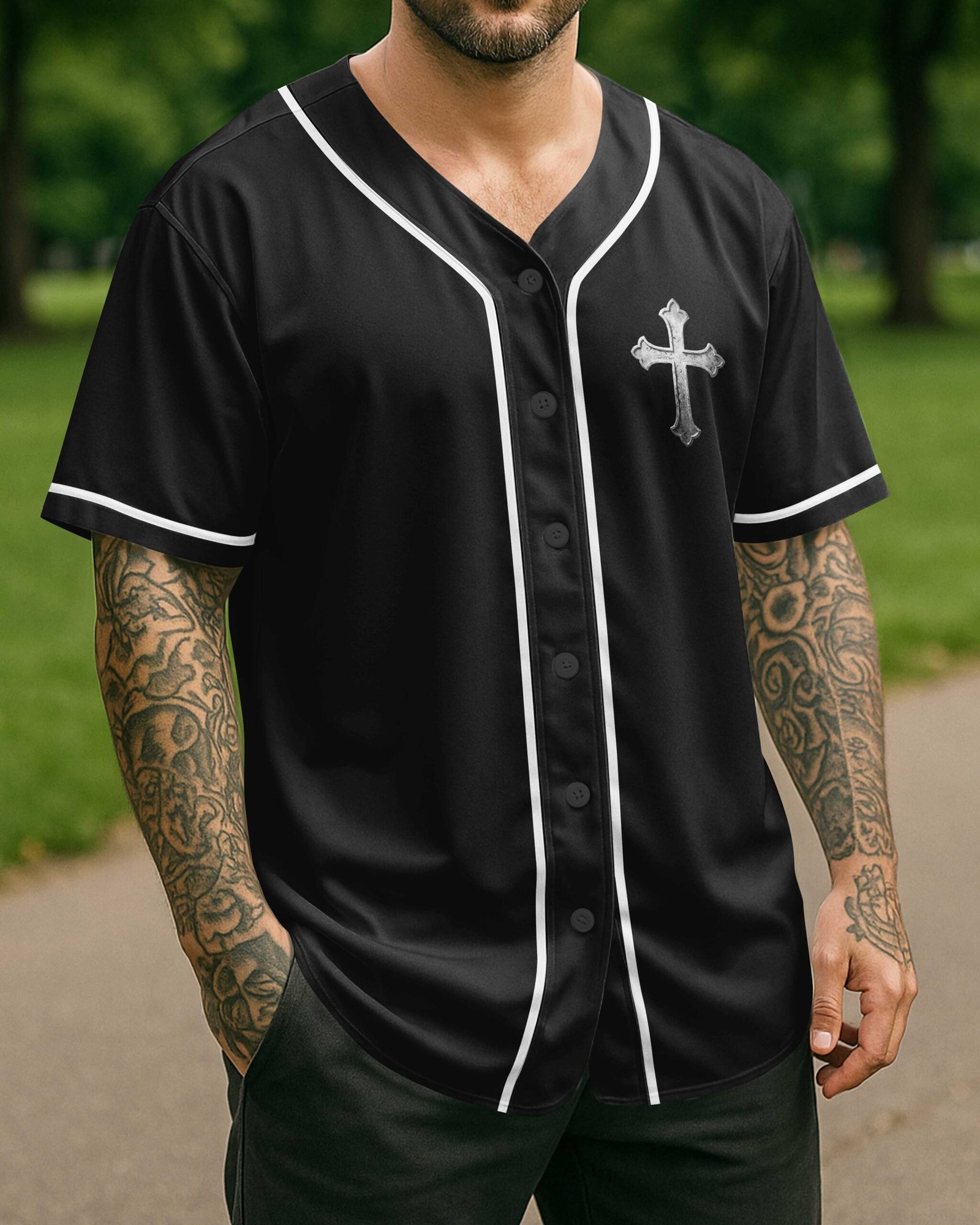 Jesus Makes Warriors Out Of Broken Men Jersey - Image 6