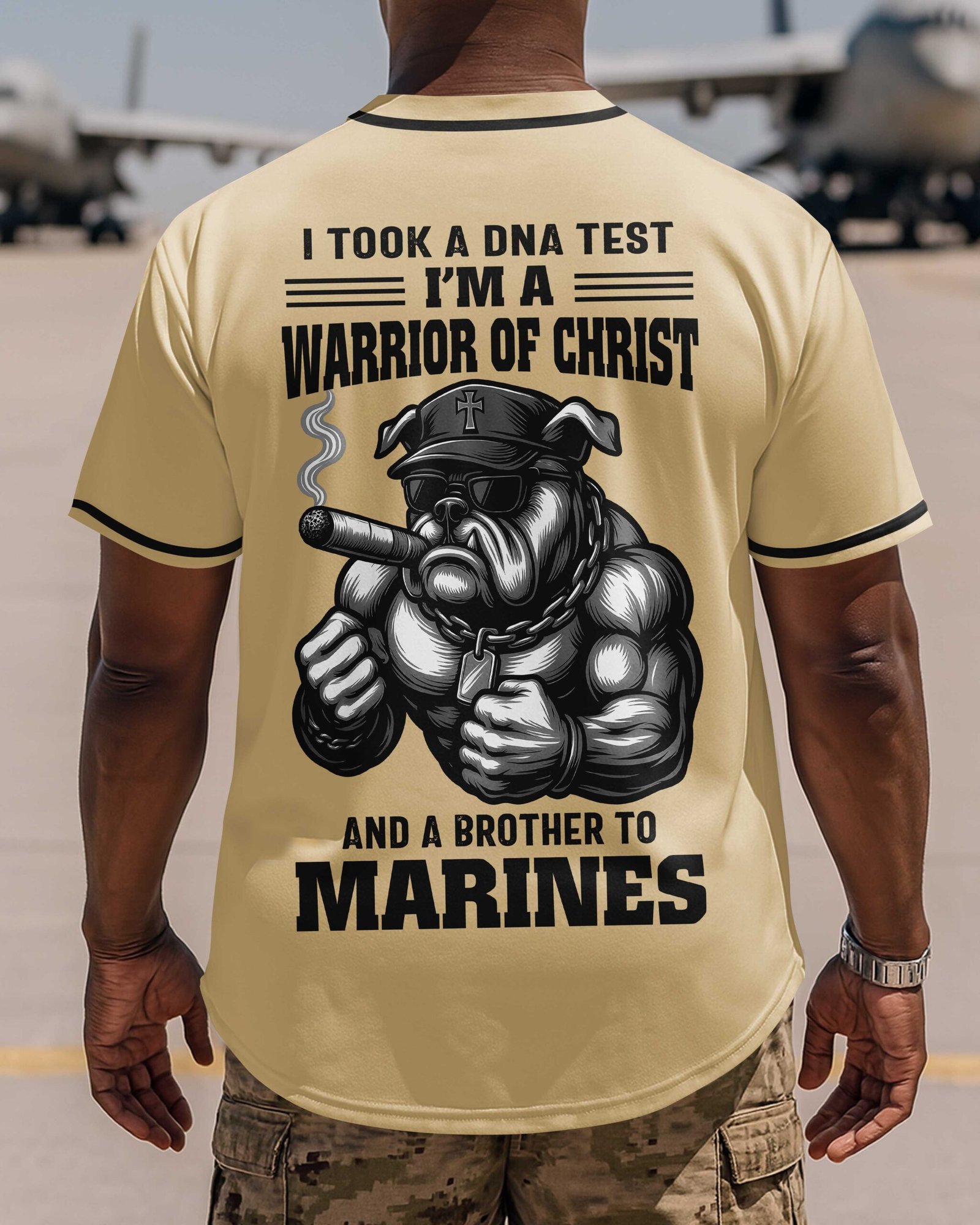 I Took A Dna Test I'm A Warrior Of Christ And A Brother To Marines Jersey - Image 11