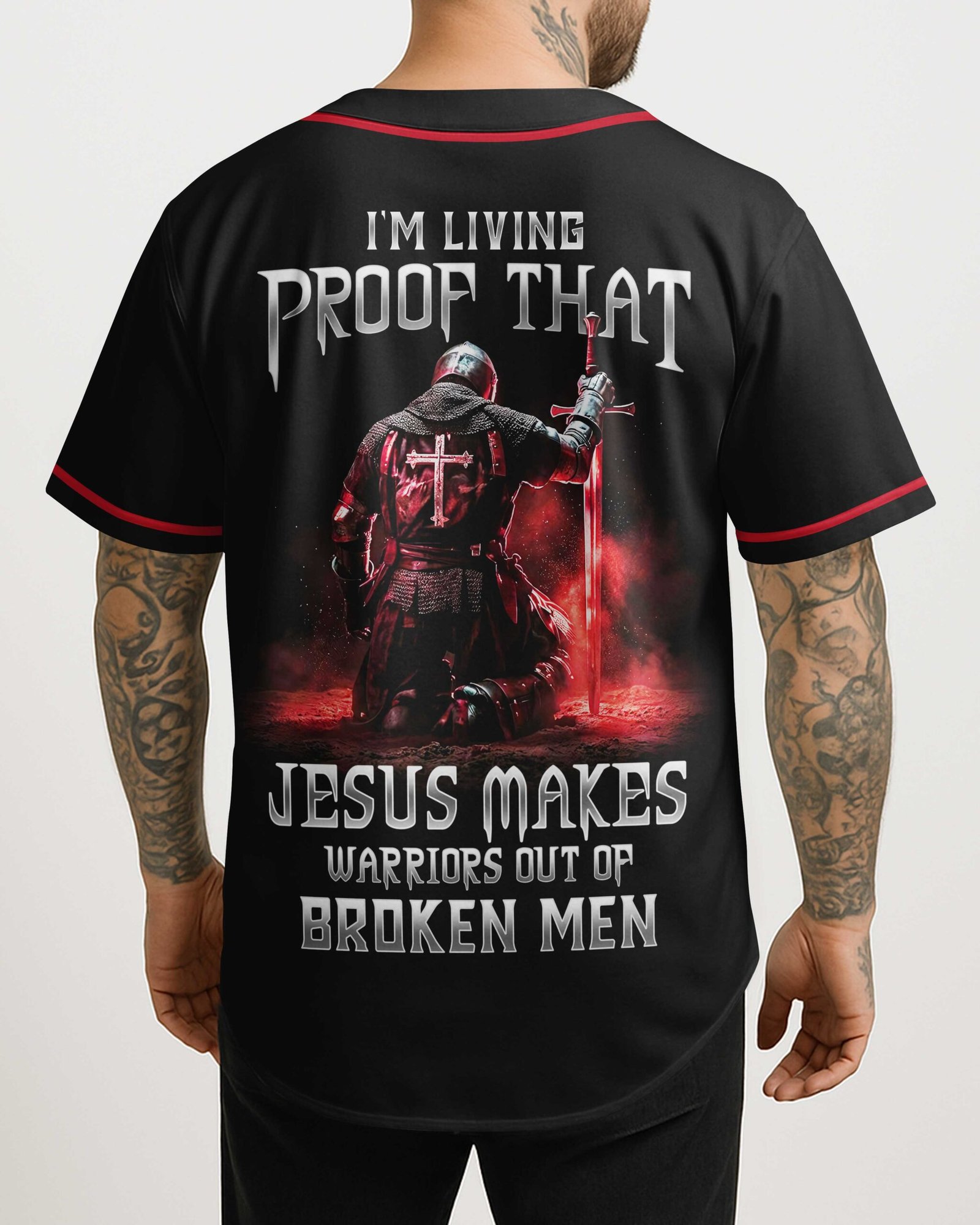 Jesus Makes Warriors Out Of Broken Men Jersey - Image 11