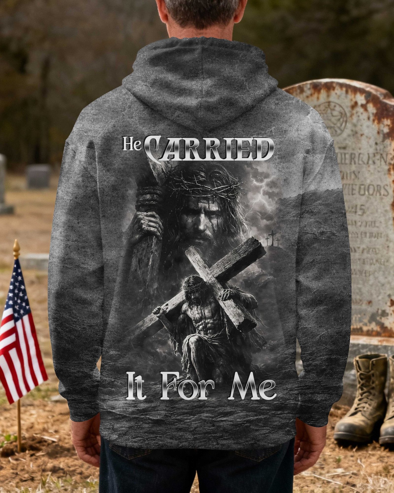 He Carried It For Me Hoodie - Image 4