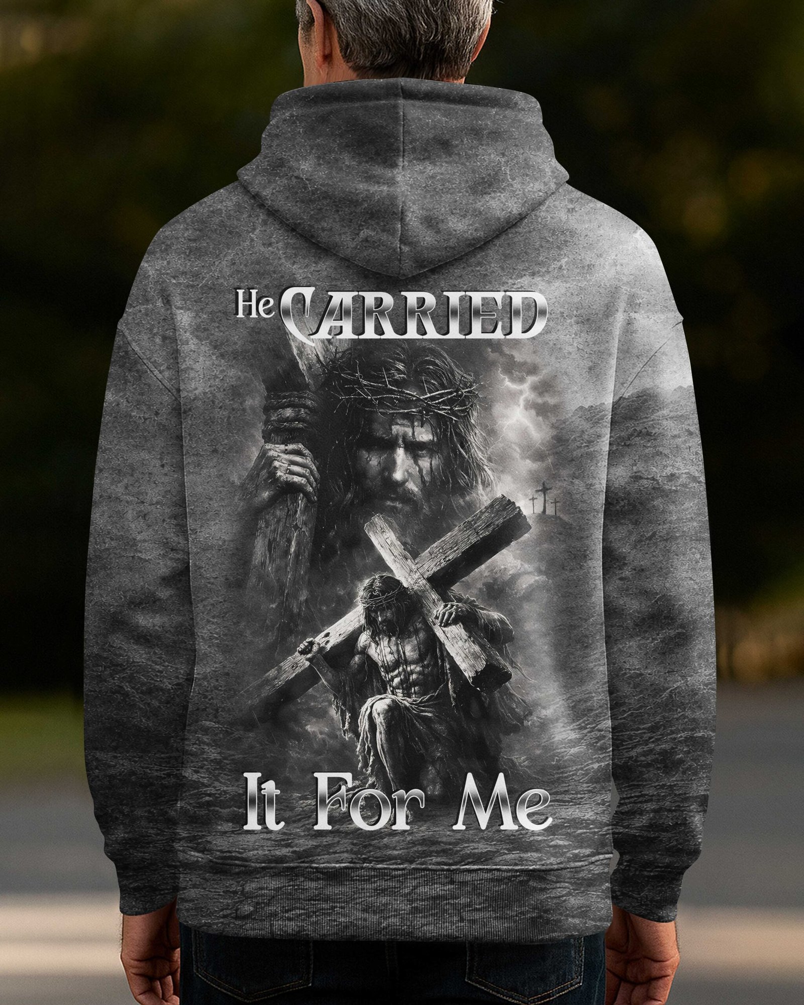 He Carried It For Me Hoodie - Image 5