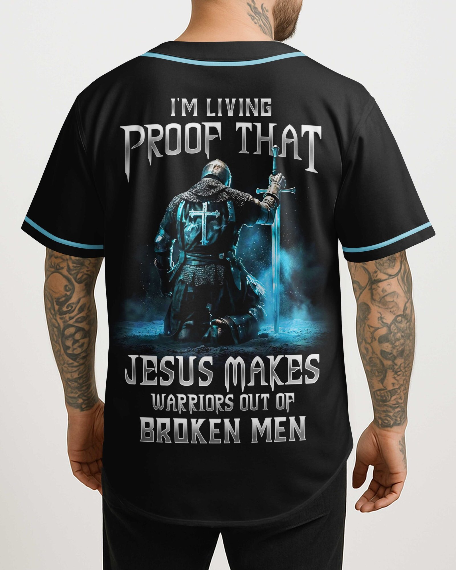 Jesus Makes Warriors Out Of Broken Men Jersey - Image 15