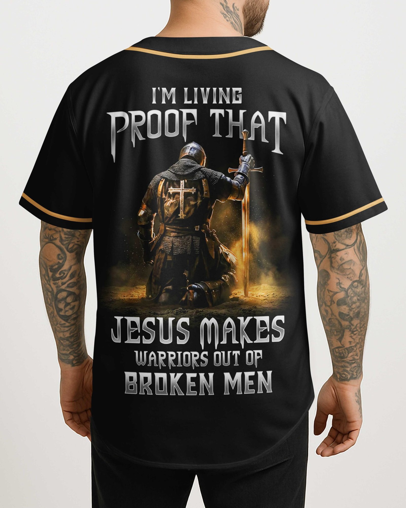 Jesus Makes Warriors Out Of Broken Men Jersey - Image 3