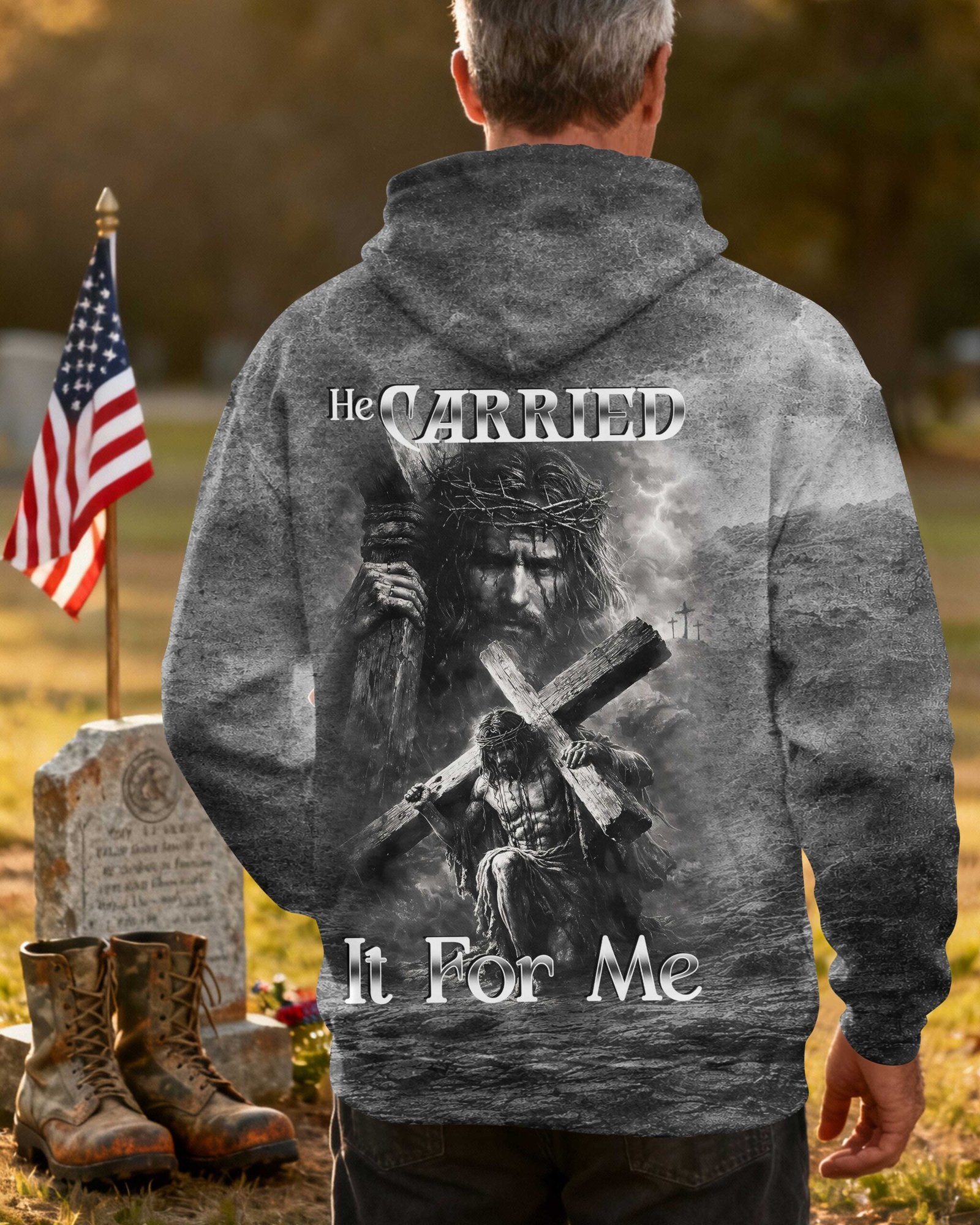 He Carried It For Me Hoodie - Image 7