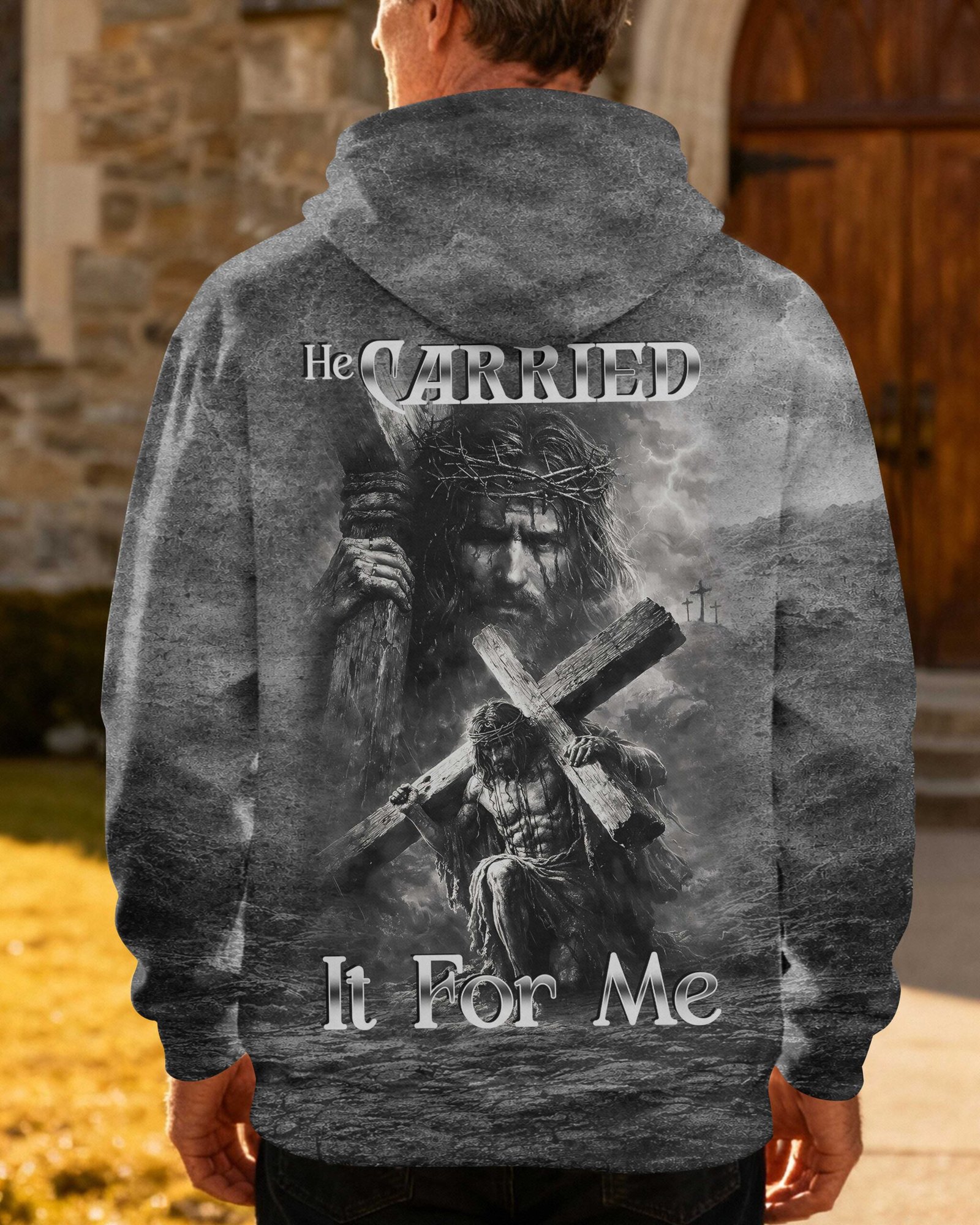 He Carried It For Me Hoodie - Image 6