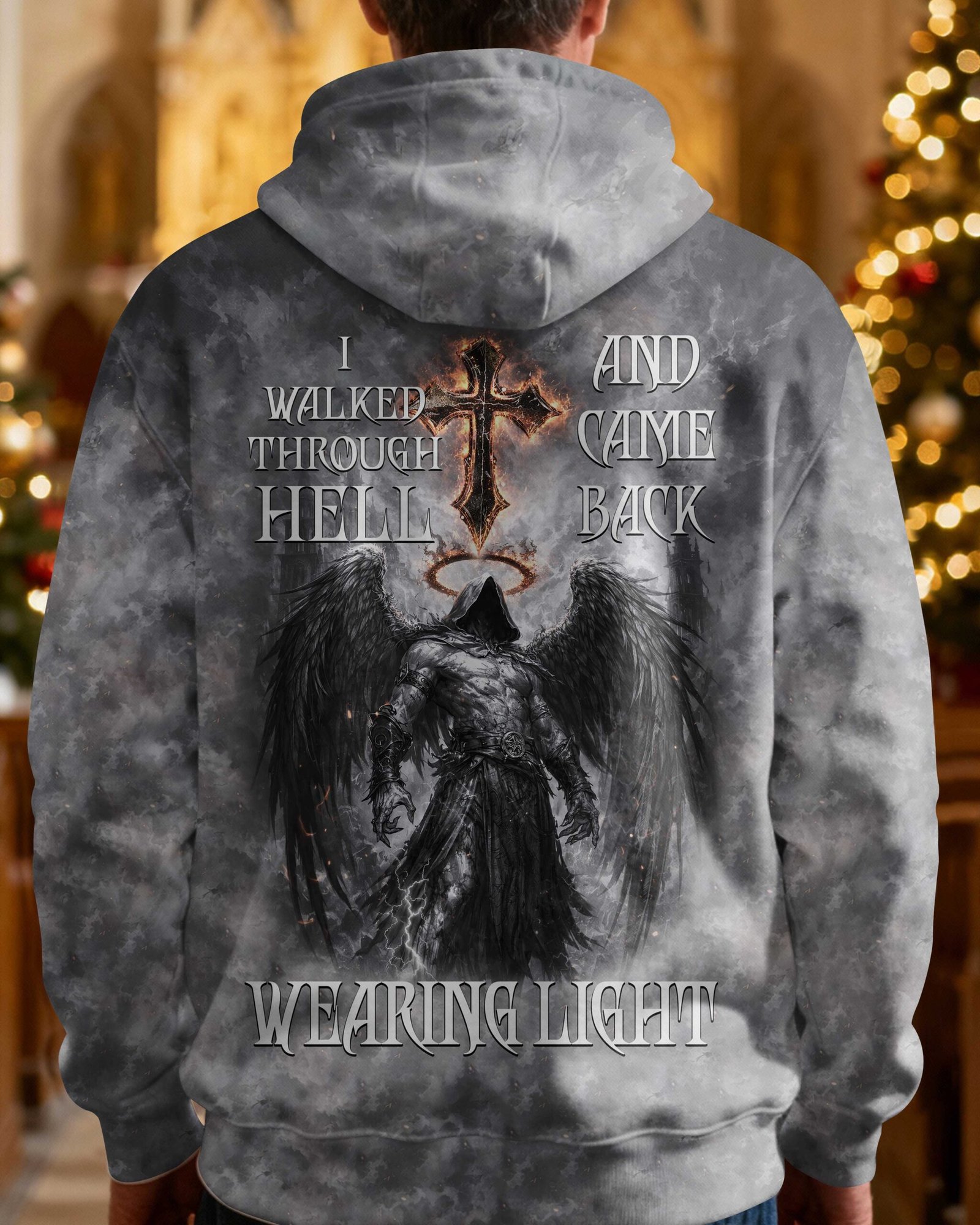 I Walked Through Hell And Came Back Wearing Light Hoodie - Image 5