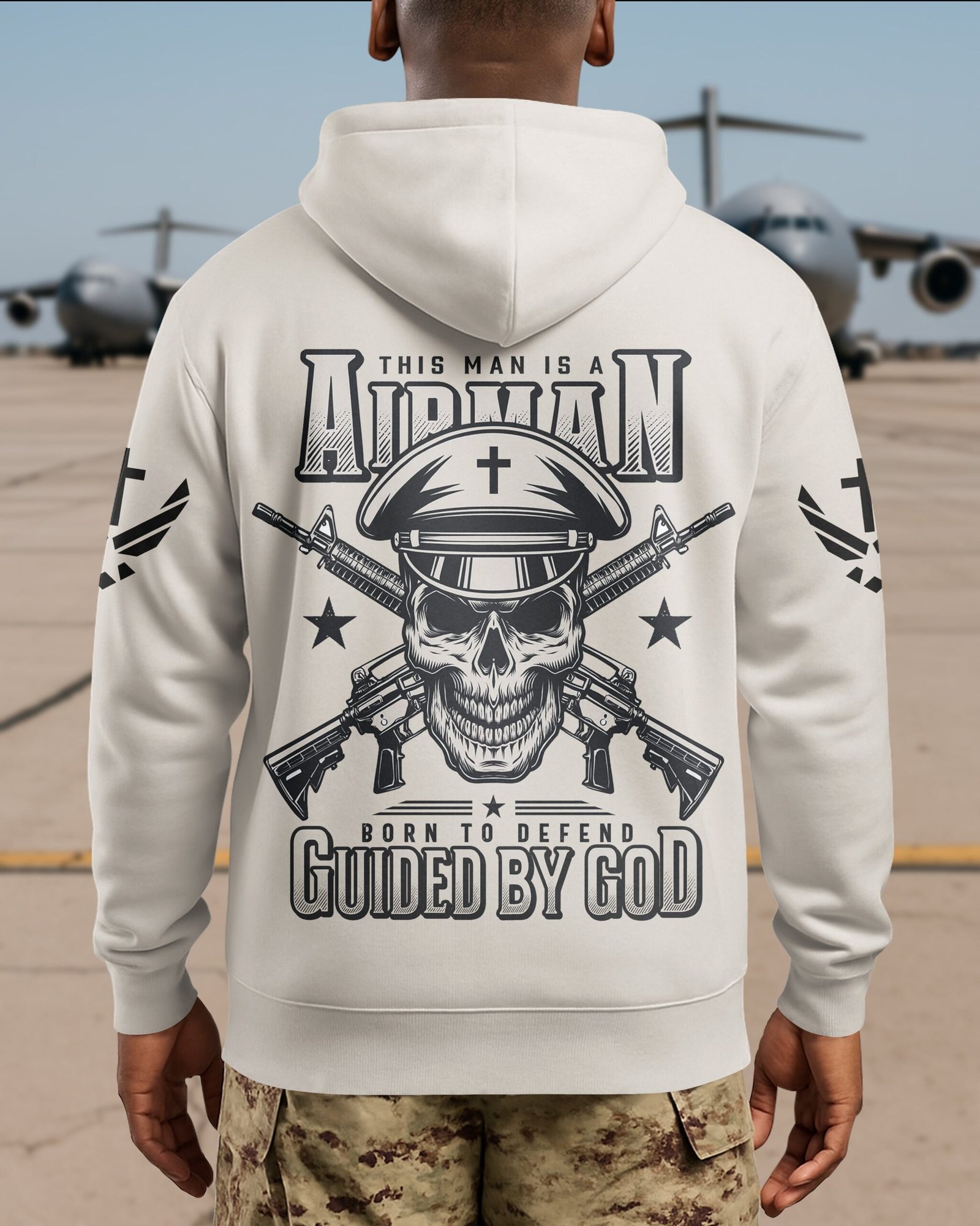 This Man Is A Airman Born To Defend Guided By God T-Shirt - Image 9