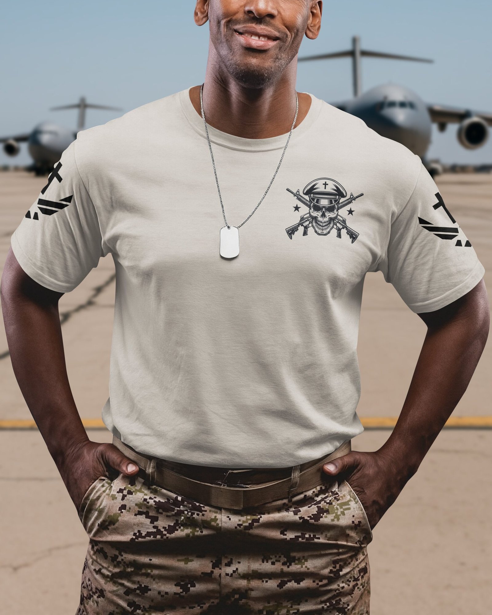 This Man Is A Airman Born To Defend Guided By God T-Shirt - Image 2