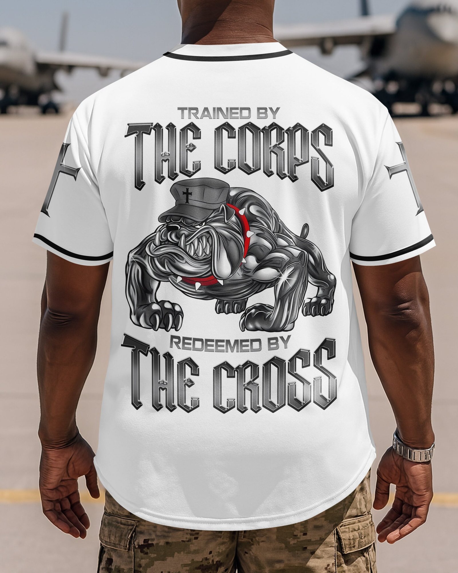 Trained By The Corps Redeemed By The Cross Jersey - Image 9