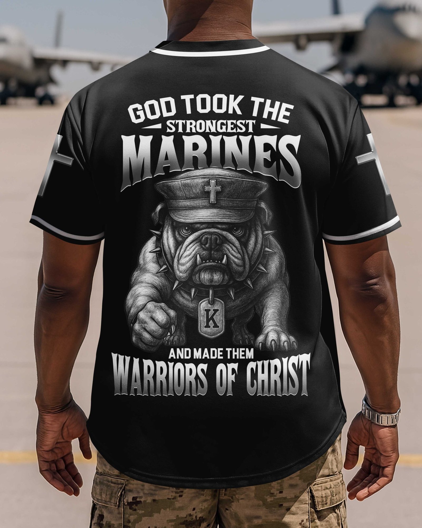 God Took The Strongest Marines And Made Them Warriors Of Christ Jersey - Image 3