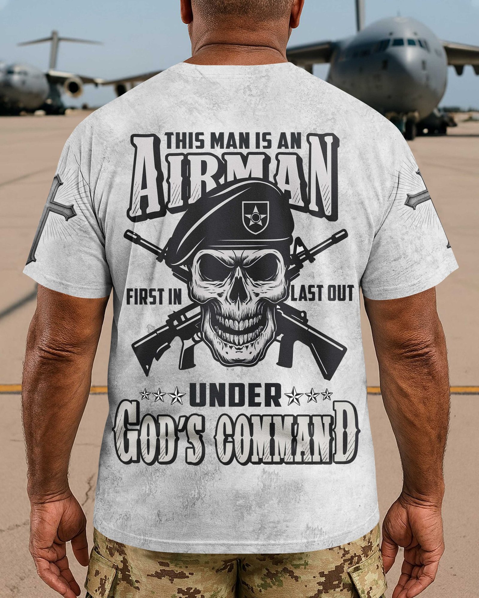 This Man Is An Airman First In Last Out Under God's Command T-Shirt - Image 2