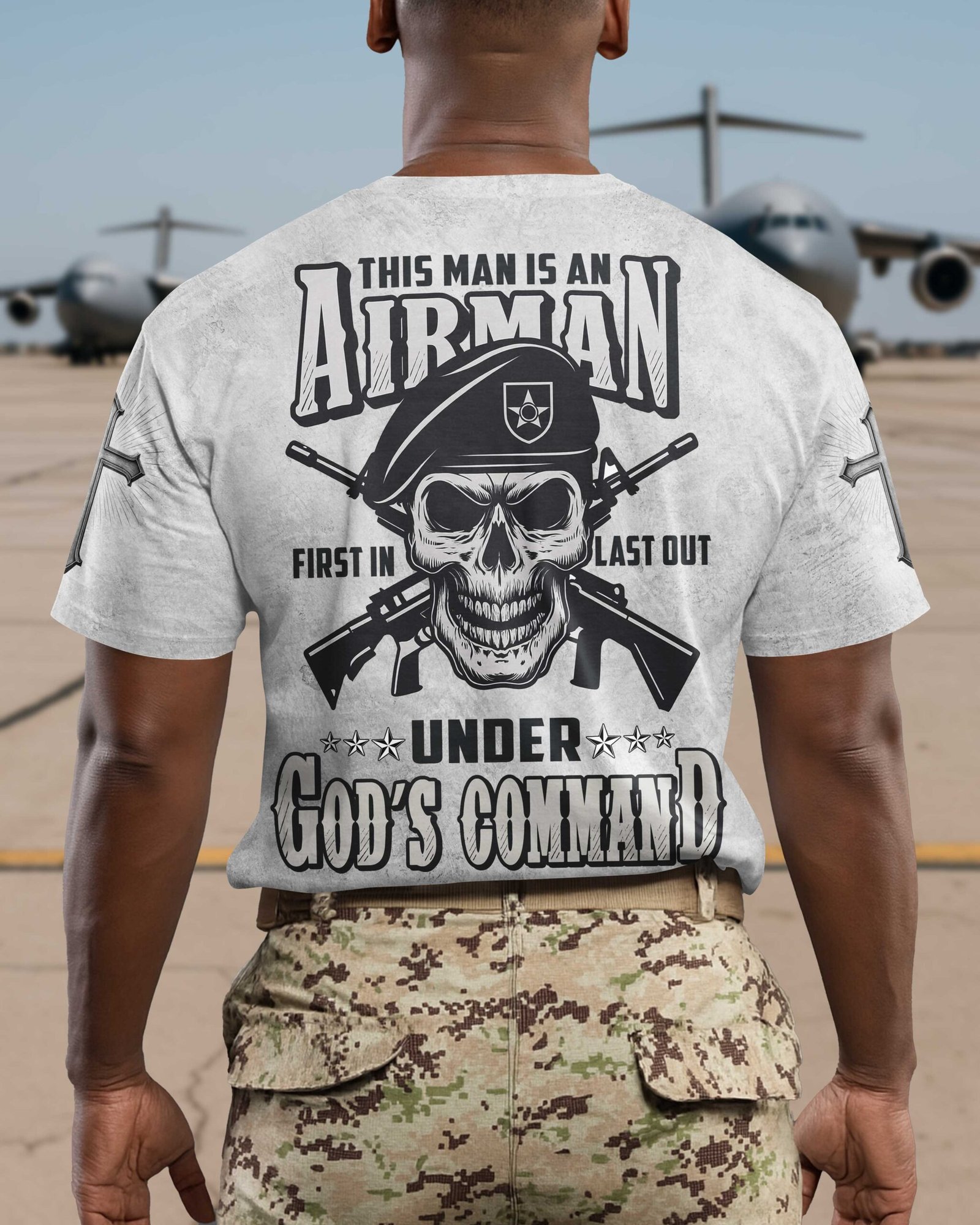 This Man Is An Airman First In Last Out Under God's Command T-Shirt - Image 4