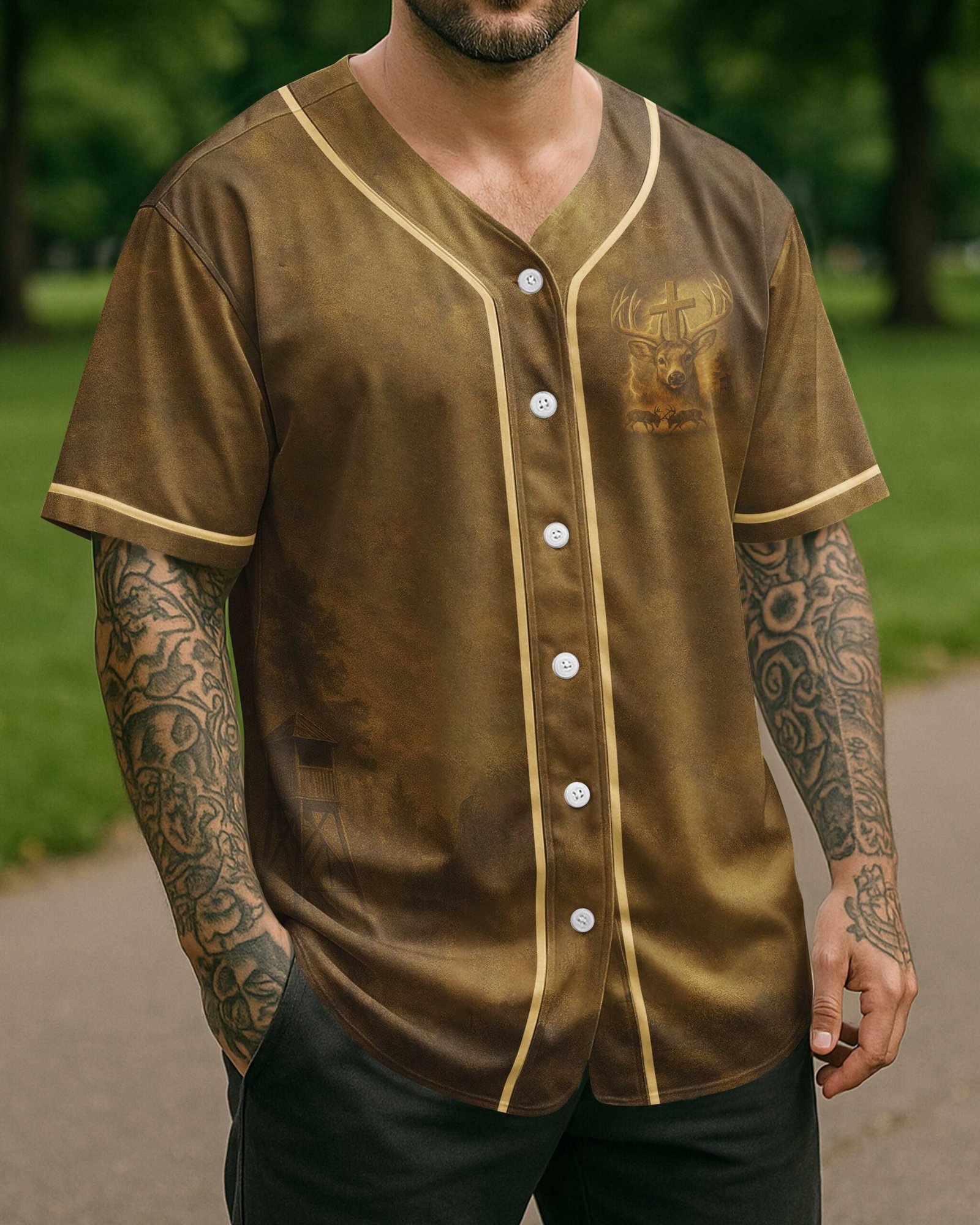 I've Got Hunting In My Veins And Jesus In My Heart Jersey - Image 2