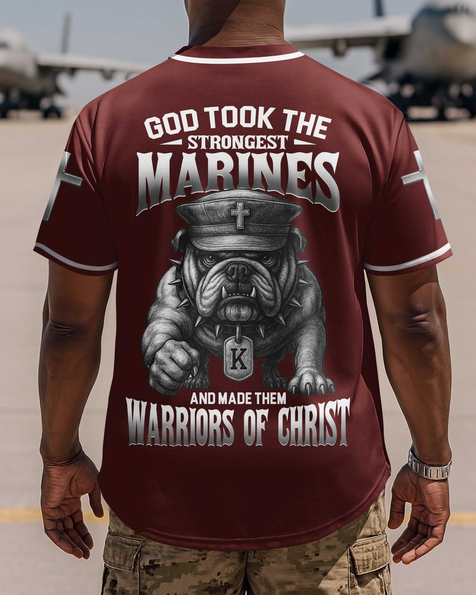 God Took The Strongest Marines And Made Them Warriors Of Christ Jersey - Image 7