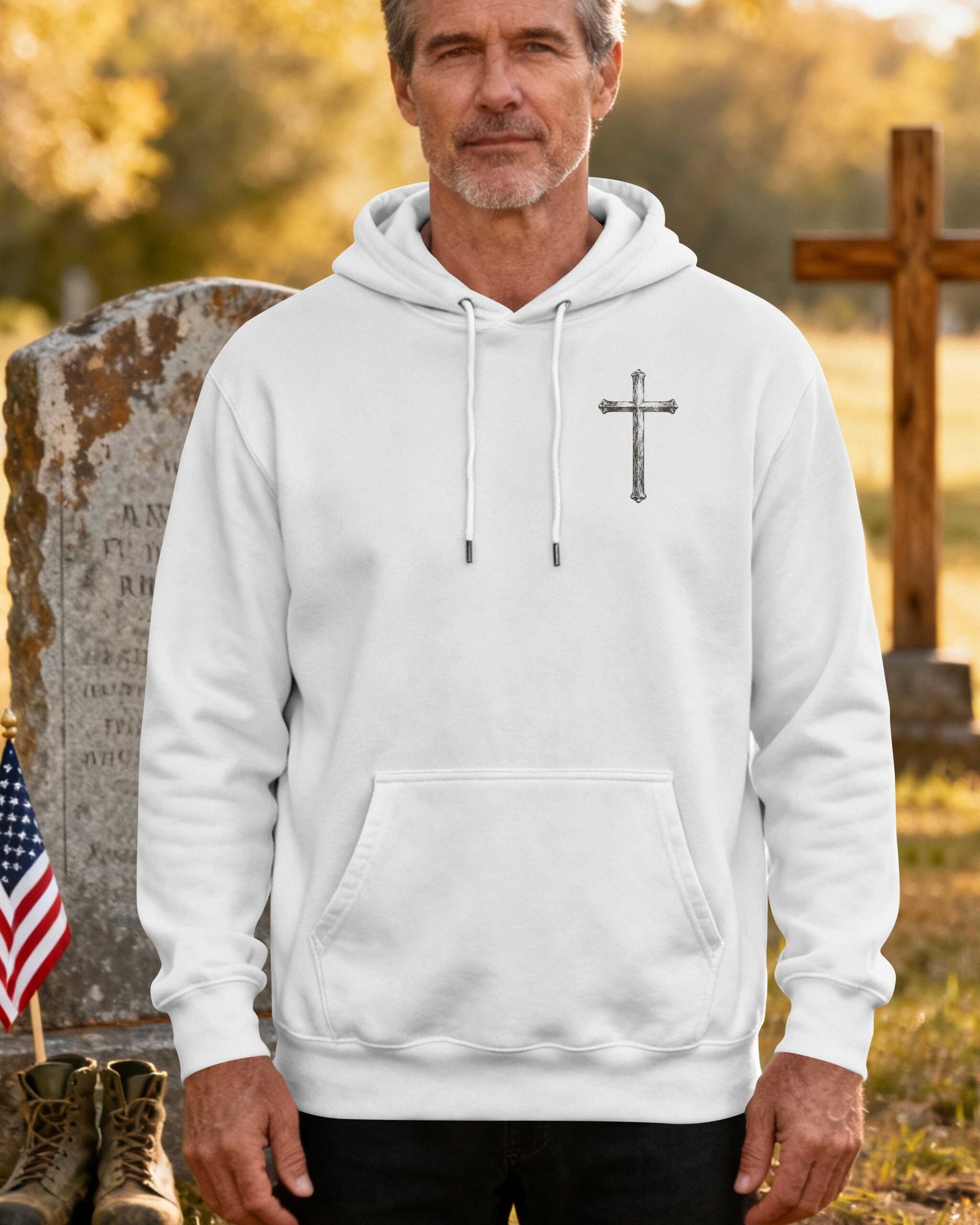 Crowned In Glory, Wounded In Sacrifice, Raised In Grace Hoodie - Image 4