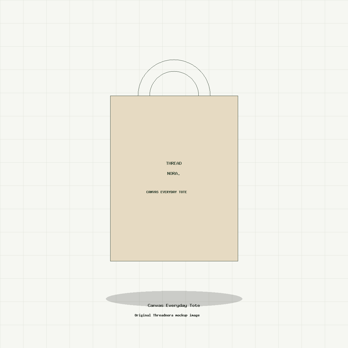 Threadnora Canvas Everyday Tote product mockup